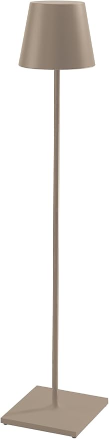 Zafferano, Poldina XXL Lamp, Rechargeable Cordless Floor Lamp with Touch Controls, Suitable for Indoor and Outdoor, Dimmer, 2700-3000 K, Adjustable Height 27-59 Inches, Sand Color
