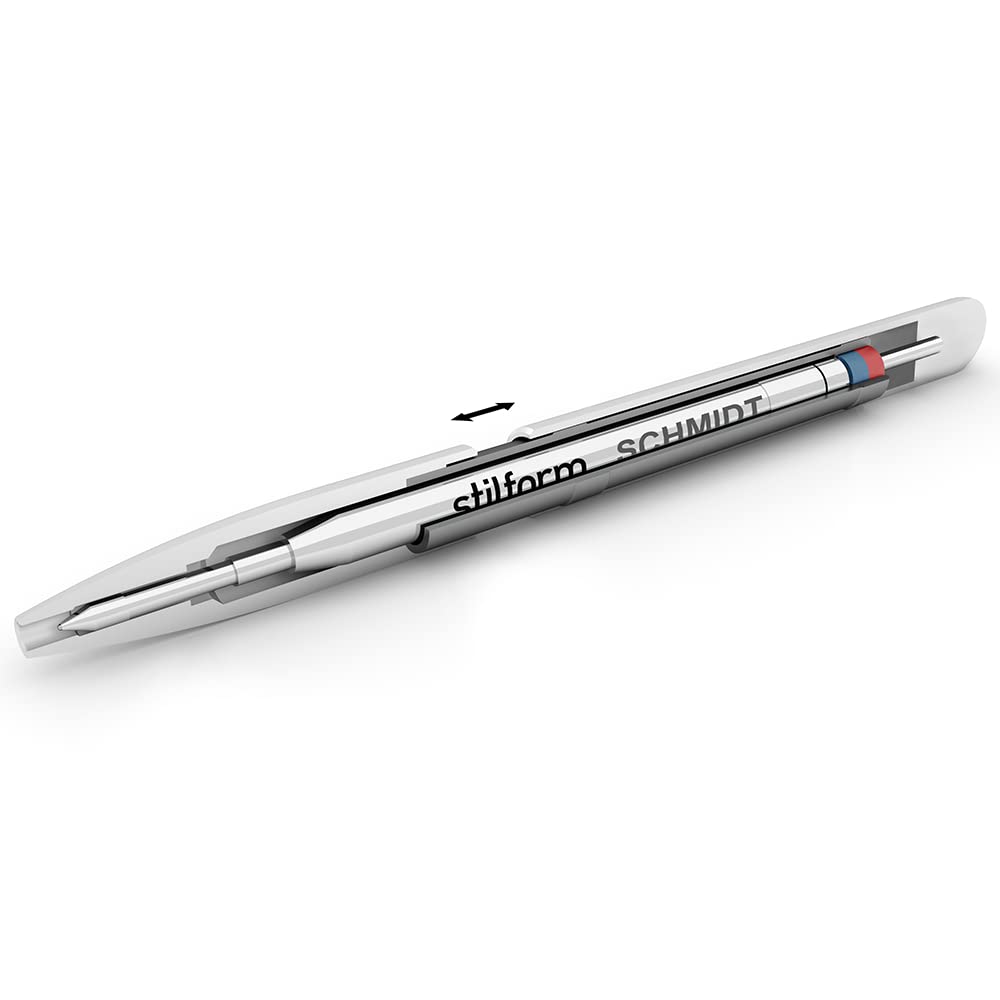 stilform 200035 Ballpoint Pen - Patented Sliding Cap with Magnetic Mechanism - Titanium DLC