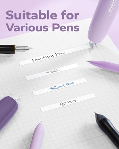 Office Accessories,Refillable Retractable White Correction Tape, 4PCS Smooth White Pull-Out Tape with 4 Extra Refills, Easy to Use for Instant Corrections for Office, School Supplies (Purple)