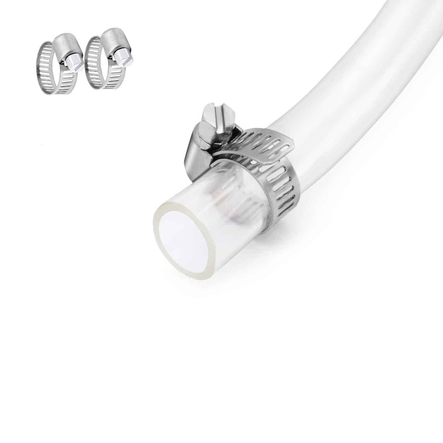1’’ ID × 1-1/4’’ OD - 10 ft Clear Plastic Vinyl Tubing, Flexible PVC Hose Lightweight Non-Toxic vinyl Tube for Transfer Water Air Oil