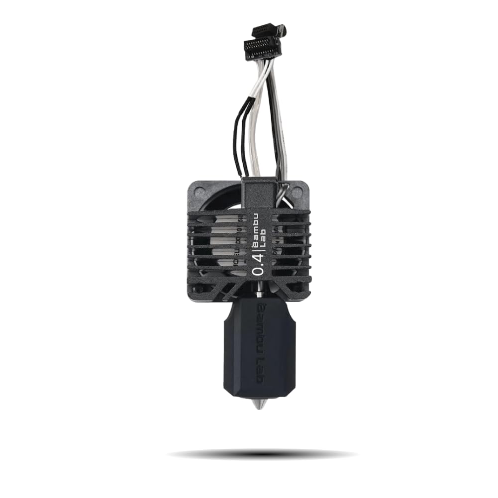 Bambu Lab P1P/P1S Hotend Complete Kit – Full Assembly Hardened Steel Nozzle with Ceramic Heater, 0.4mm Nozzle, Cooling Fan & Heating Block | Bambu P1S Hotend Replacement for 3D Printing