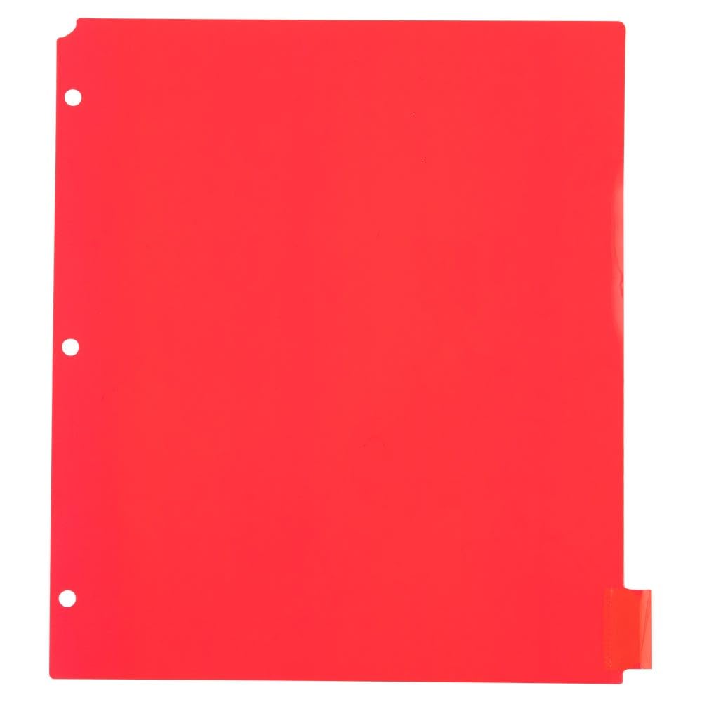 JAM PAPER Plastic Index Tab Dividers - 8-Tab - 9 3/4 x 11 1/2 - Multicolor - 2 Sets of 8 Tabs/Pack