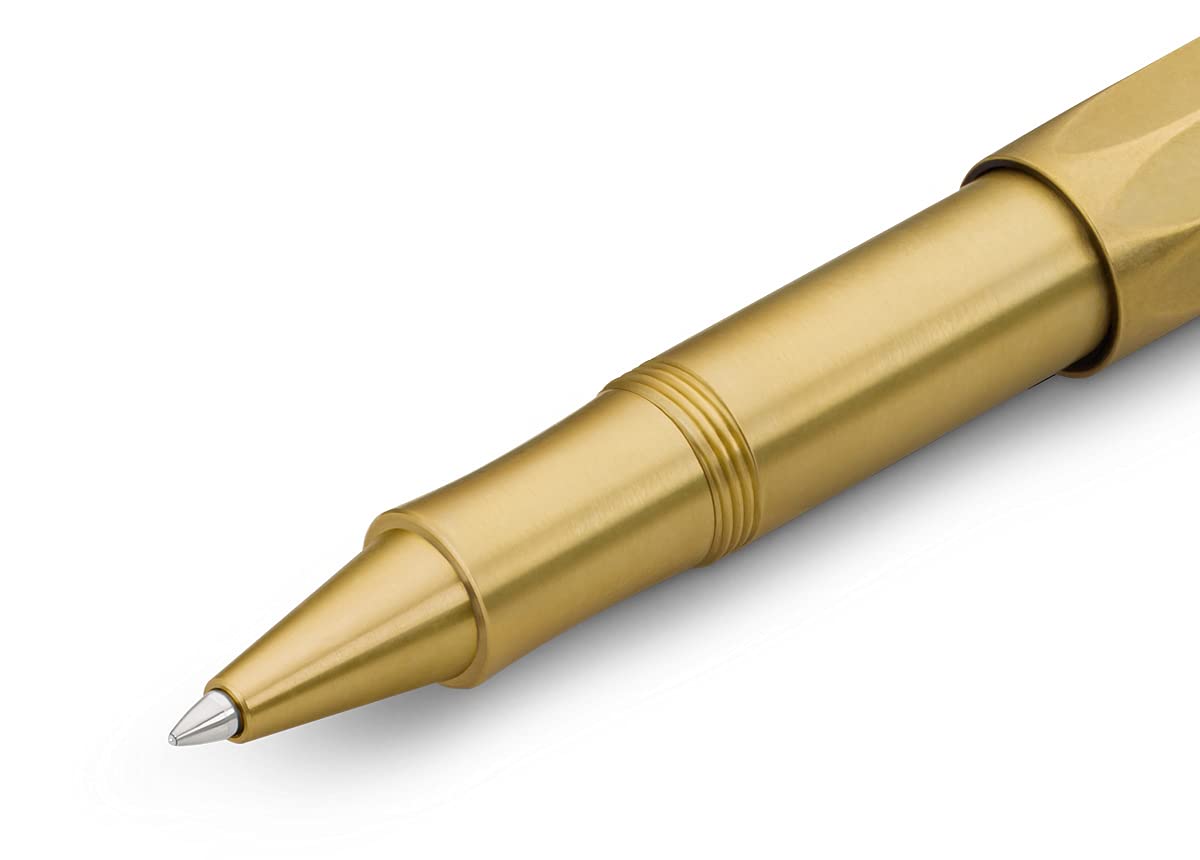 Kaweco BRASS SPORT Gel/Ballpoint Pen I Pen Including 0.7 mm Rollerball Pen Refill for Left-Handed and Right-Handed Users in Classic Design with Ceramic Ball I Gel Rollerball 13.0 cm