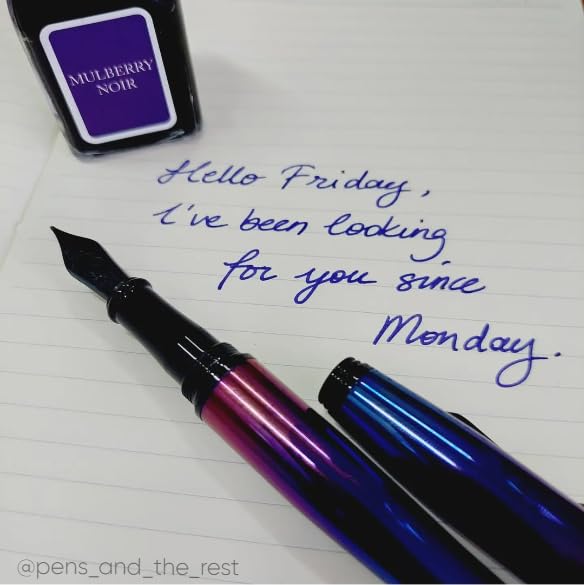 Monteverde Invincia Nebula Fountain Pen - Broad Nib, Multi-Color Plating, Premium Writing Instrument