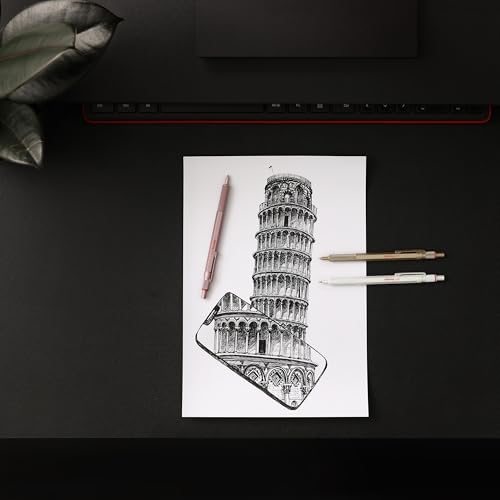 Rotring 600 Metallic Metal Ballpoint Pen, Medium Point, Black Ink, Pearl White Barrel, Refillable, 1 Count - Smooth Writing, Style, Comfort, Non-Slip Grip