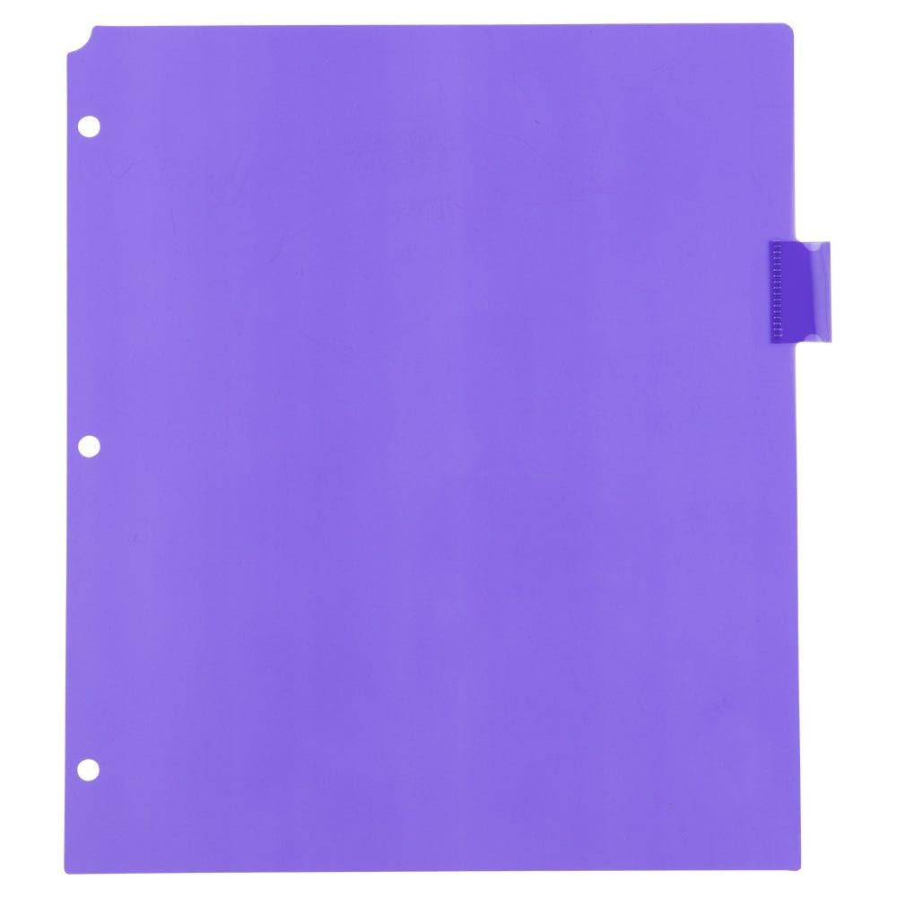 JAM PAPER Plastic Index Tab Dividers - 8-Tab - 9 3/4 x 11 1/2 - Multicolor - 2 Sets of 8 Tabs/Pack