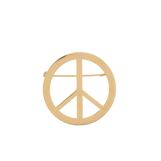 Antique Gold Plated Crystal Love Peace Brooch and Pins (gold)