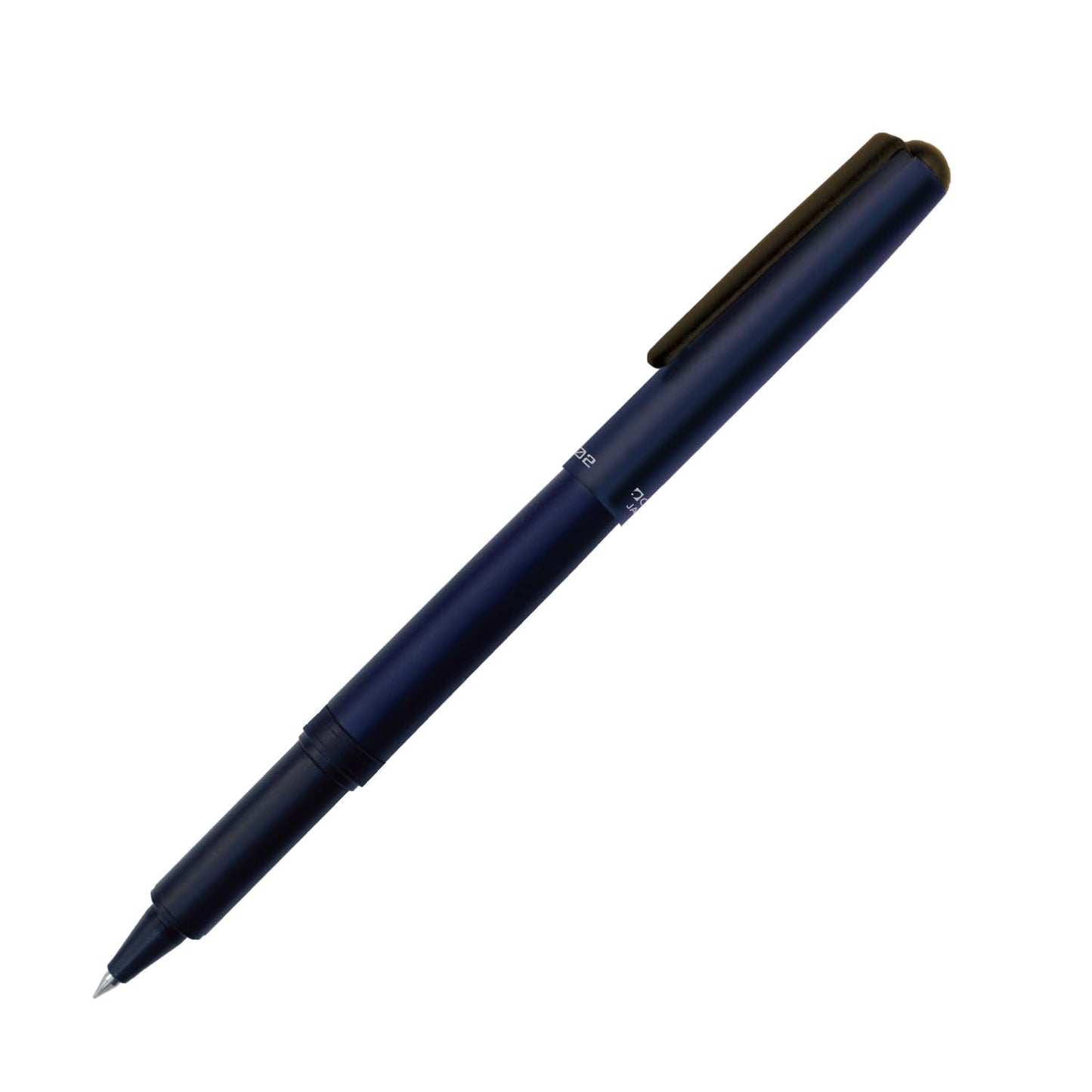 OHTO CR02 Ceramic Rollerball Pen, 0.5mm Fine Point, Medium-Thick Aluminum Barrel with Brass Components, Matte Blue, Refillable Water-Based Black Ink, CR02-05-MBL