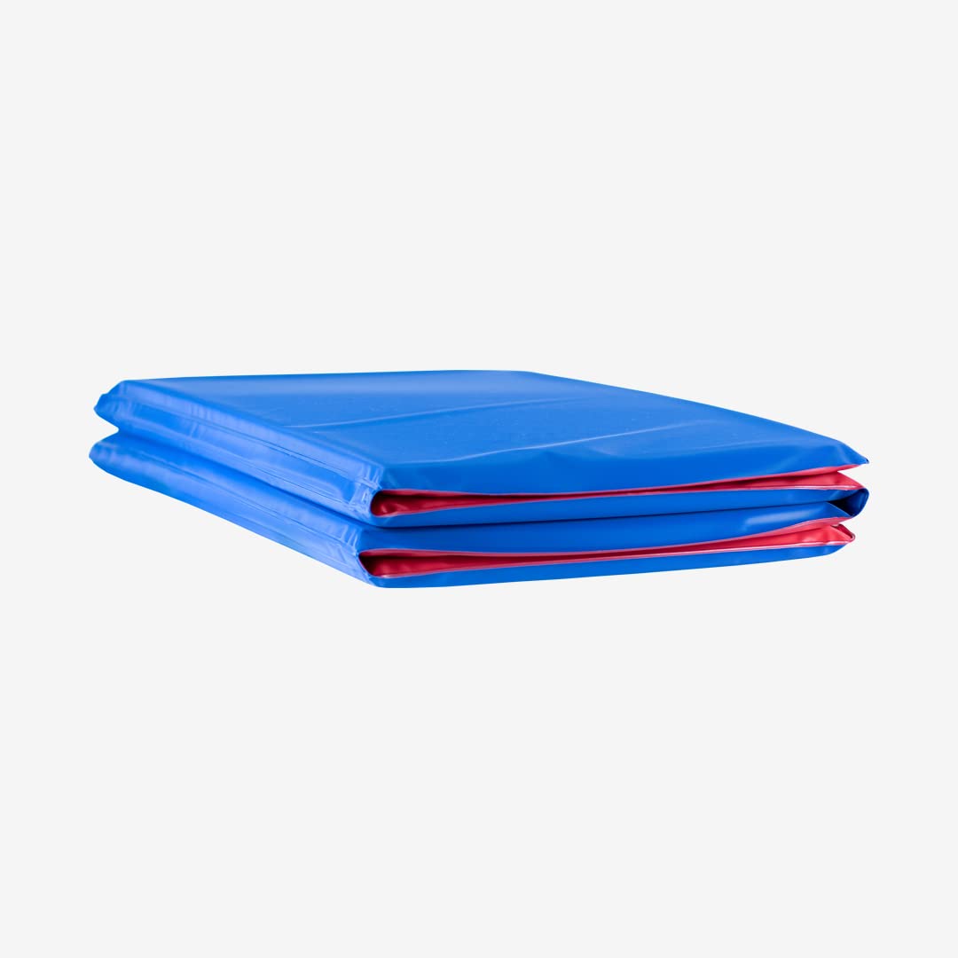 KinderMat, 5/8" Thick, 4-Section Rest Mat, NEW - NOT RESOLD, 45" x 19" x 5/8", Red/Blue, Great for School, Daycare, Travel, and Home, Made in The USA