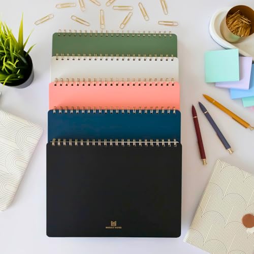 Merely Home Undated Daily Planner | 8.25” x 11.75” Work To-Do Notebook | ADHD Academic Organizer | Multi-Layout | Men and Women Planner | College Supplies | Evergreen | Landscape Layout
