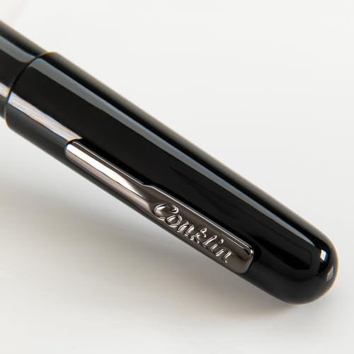 Conklin All American Fountain Pen in Black – Medium Nib, Timeless Design & Premium Craftsmanship – Ideal Gift for Professionals & Collectors