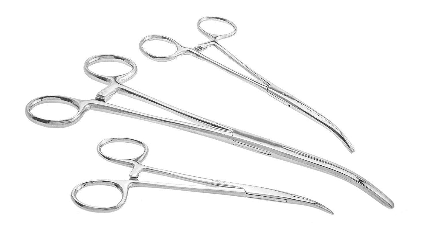 SURGICAL ONLINE Ultimate Hemostat Set, 6 Piece Ideal for Hobby Tools, Electronics, Fishing and Taxidermy (8", 6.25" and 5")