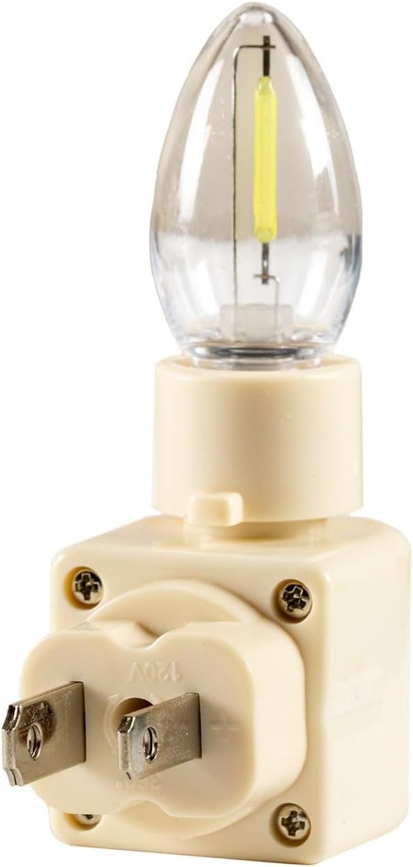 Novelty Lights LED Lamp Snowflake Pure White Christmas Decoration Night Light with Swivel Plug