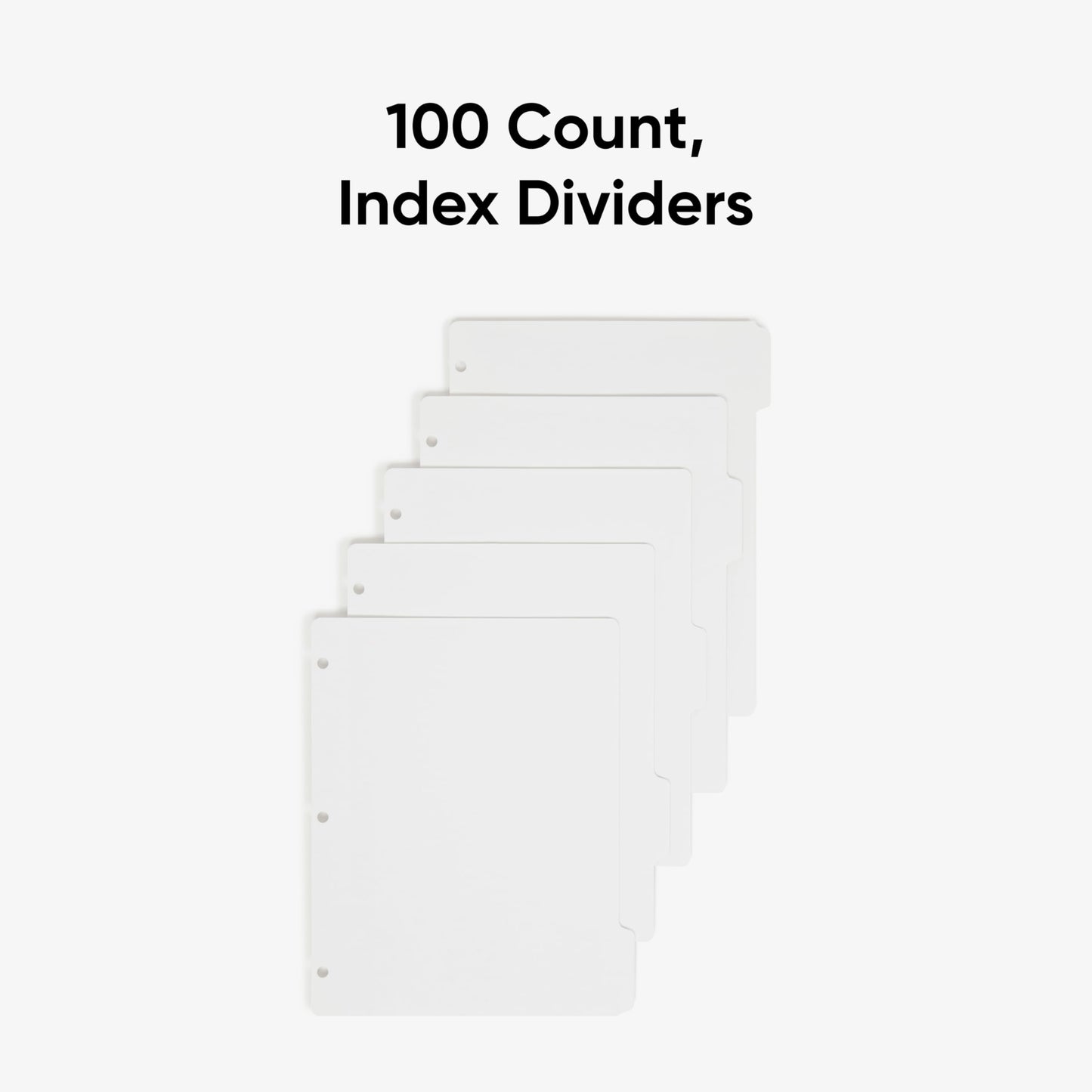 Smead 89415 Three-Ring Binder Index Divider 5-Tab White