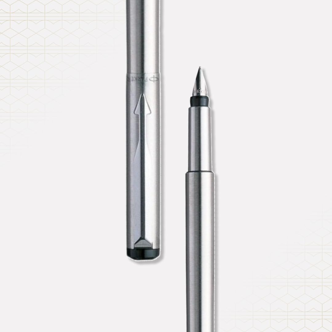 Parker Vector Ct Fountain Pen, Stainless Steel