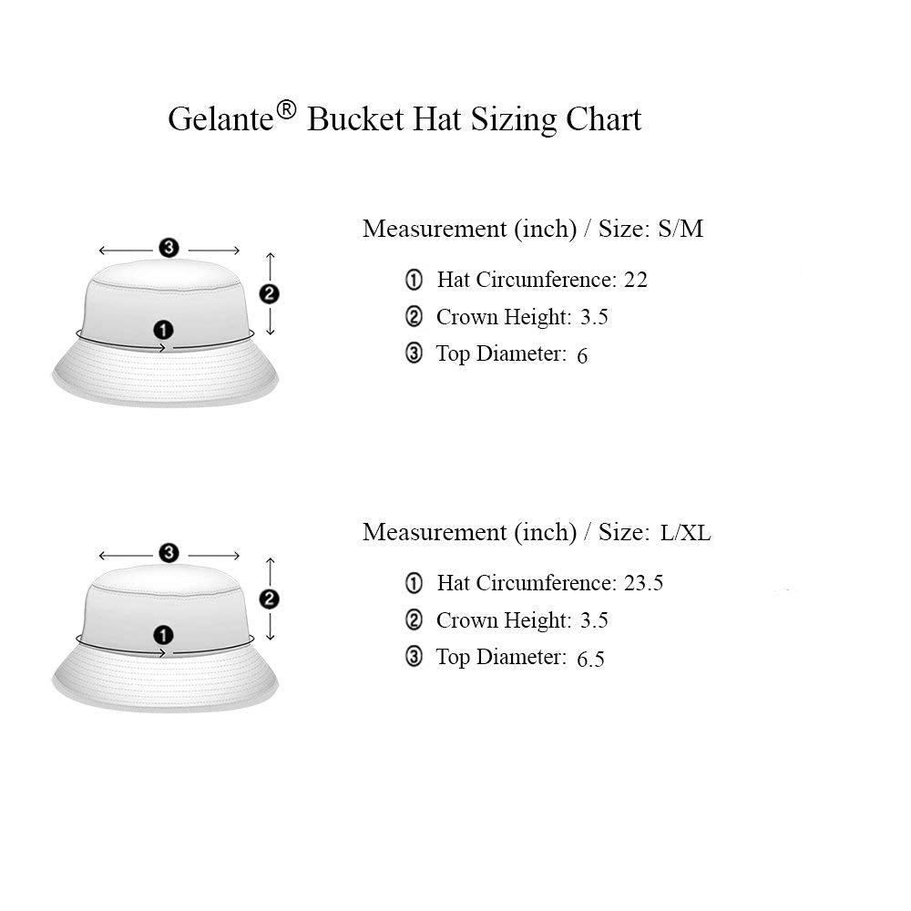 Gelante Solid Color 100% Cotton Bucket Hat for Women and Men Packable Travel Summer Beach Hat 1900-Navy-S/M