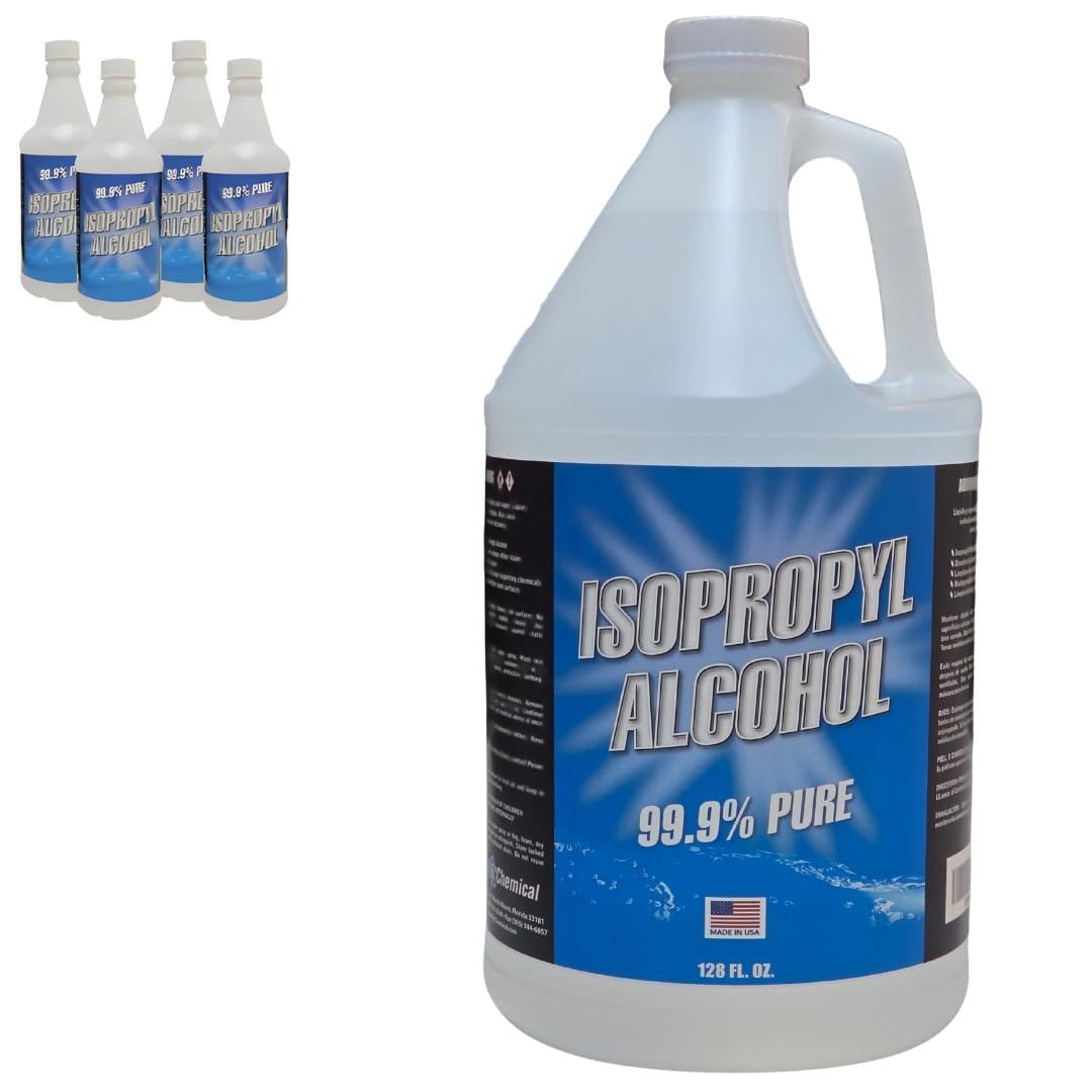 Quality Chemical - Super Premium - 99.9% Pure Isopropyl Alcohol (IPA) - Made in The USA - Concentrated Isopropyl Alcohol or 4(32oz) Bottles