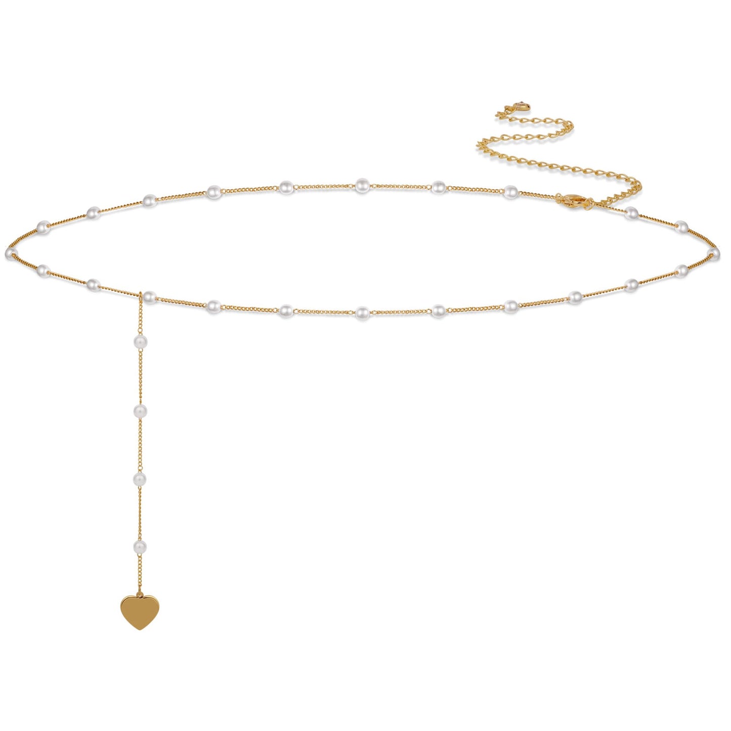 Rotnso 14K Gold Plated Body Chains Dainty Boho Layered Beach Waist Pearl Bead Chain Adjustable Bikini Belly Chain Jewelry Accessories for Women Sexy