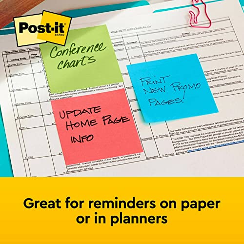 Post-it Pop-up Notes, 18 Sticky Note Pads, 3 x 3 in., School Supplies, Office Products, Accordion Sticky Notes Work with Pop-Up Note Dispenser, Poptimistic Collection