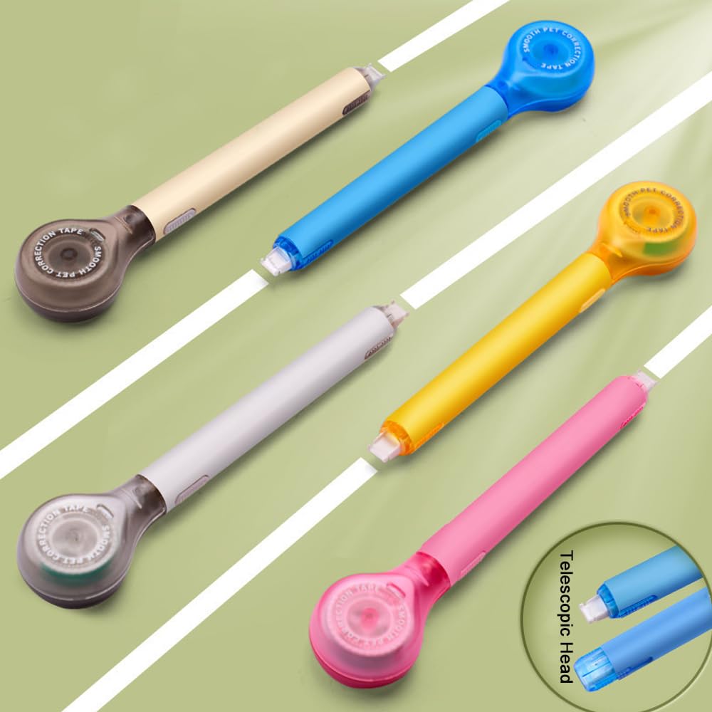 Qtopun Correction Tape Pen, White Out Tape Roller Strong Coverage Per Roll Quick-Dry Correction Tape for School Office Home (12)