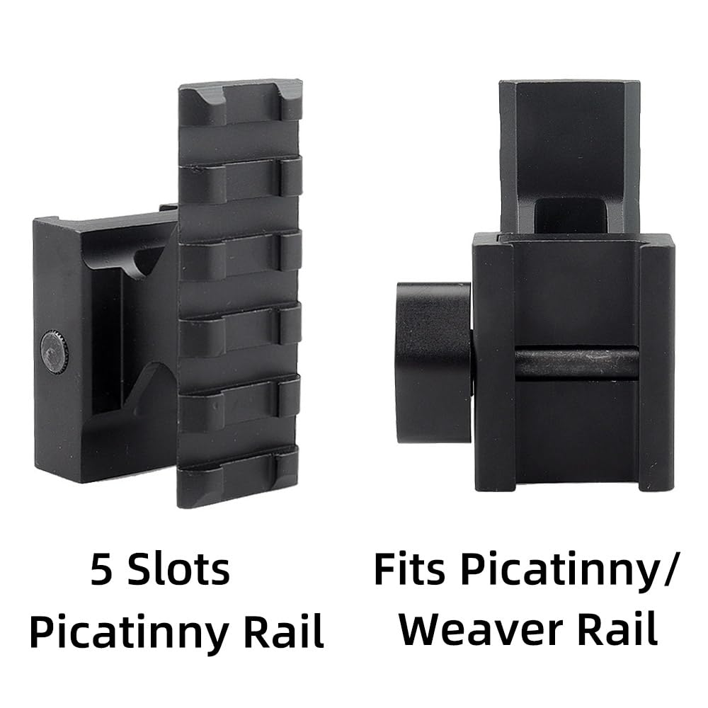 Miaozhun 5 Slots Picatinny Riser Mount, Lightweight Picatinny Rail Riser for Red dot, Flashlight, Laser Sight (1 Pack)
