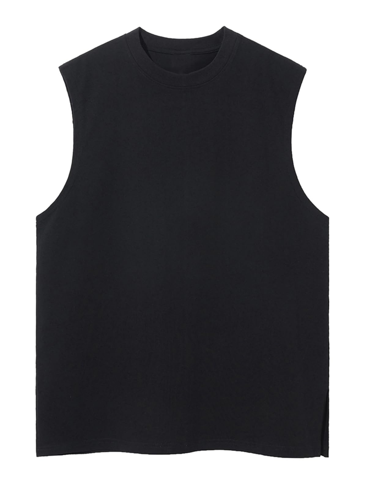 SnowElve 3 Pack Mens Workout Tank Tops Sleeveless Tee Shirts Men Muscle Shirt Gym Cotton T Shirts Running Beach Loose Fit Tee（XZG,BK,3PC,M