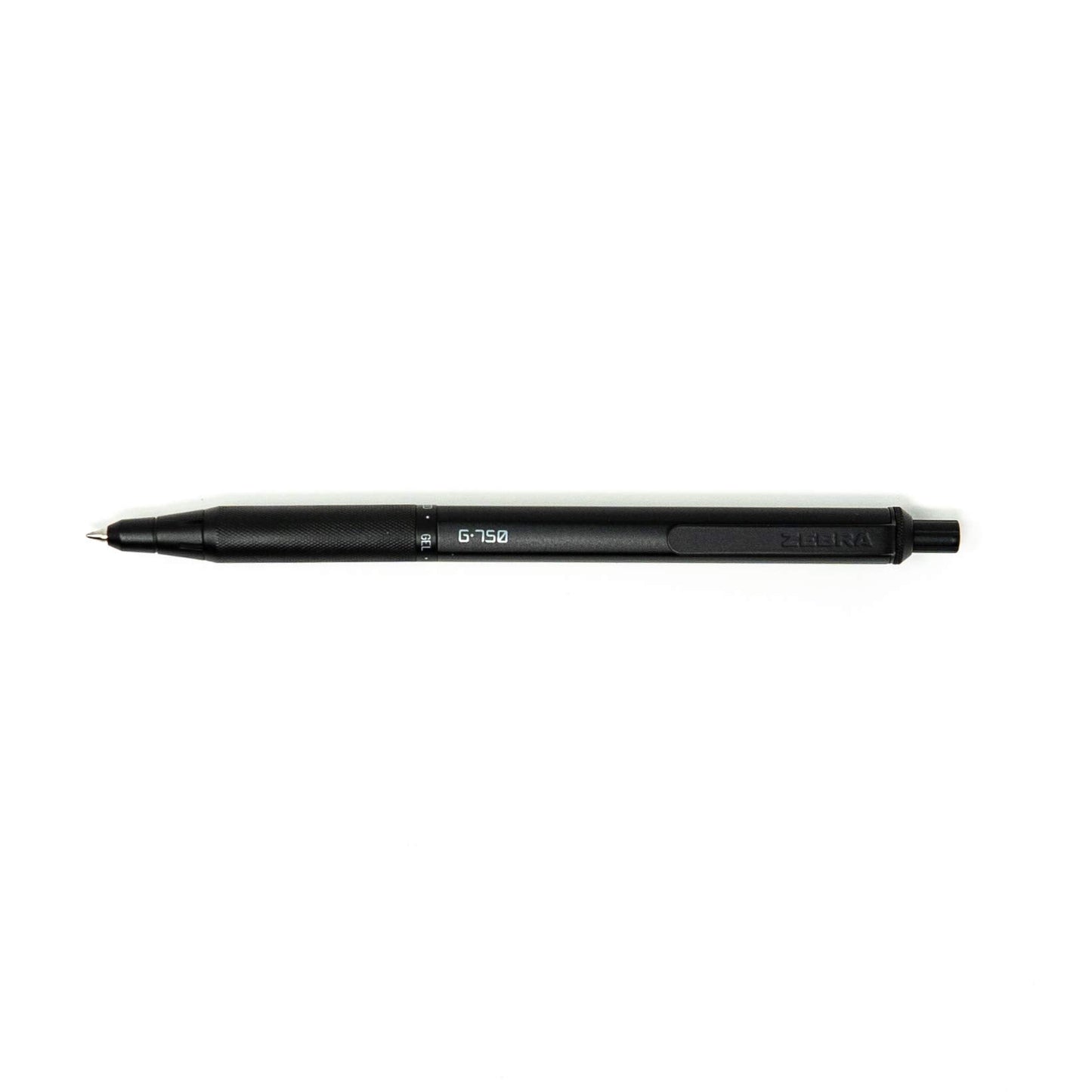 Zebra Pen – STEEL Series Premium Gel Pens – G-750 Retractable, 0.7mm Medium Point Black Ink, Rapid Dry Ink, Comfort Knurled Grip, Black Brass Barrel, Refillable, Japanese Craft Detail, 2-Pack (49812)