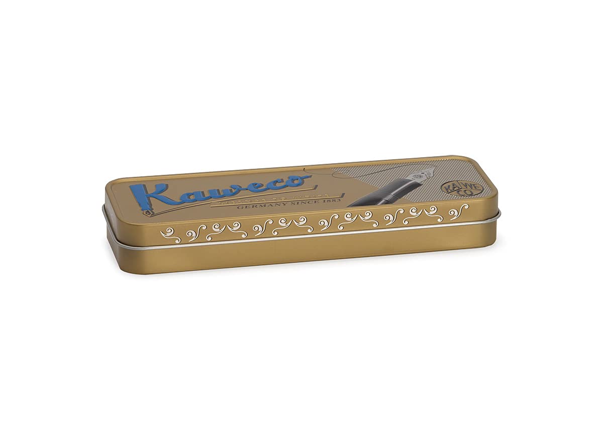 Kaweco STUDENT 70's Soul Fountain Pen - Premium Nostalgic Pen in Orange and Cream with Golden Details - F (Fine) Nib