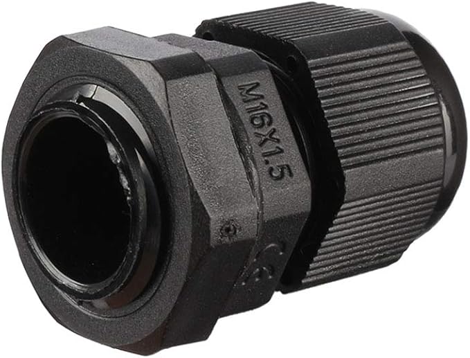 uxcell 10Pcs M16 Waterproof IP68 Nylon Cable Gland Joint Adjustable Locknut for 4mm-8mm Dia Cable Wire
