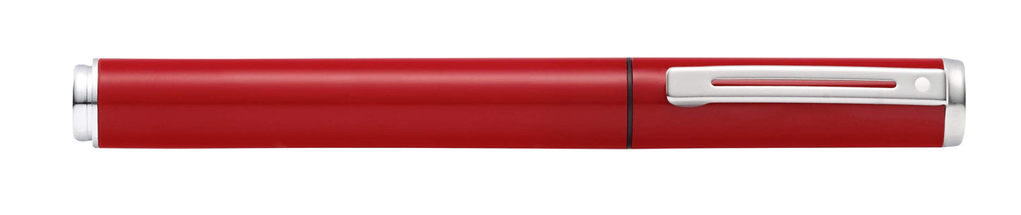 Sheaffer Pop Glossy Red Fountain Pen with Chrome Trim and Medium Nib