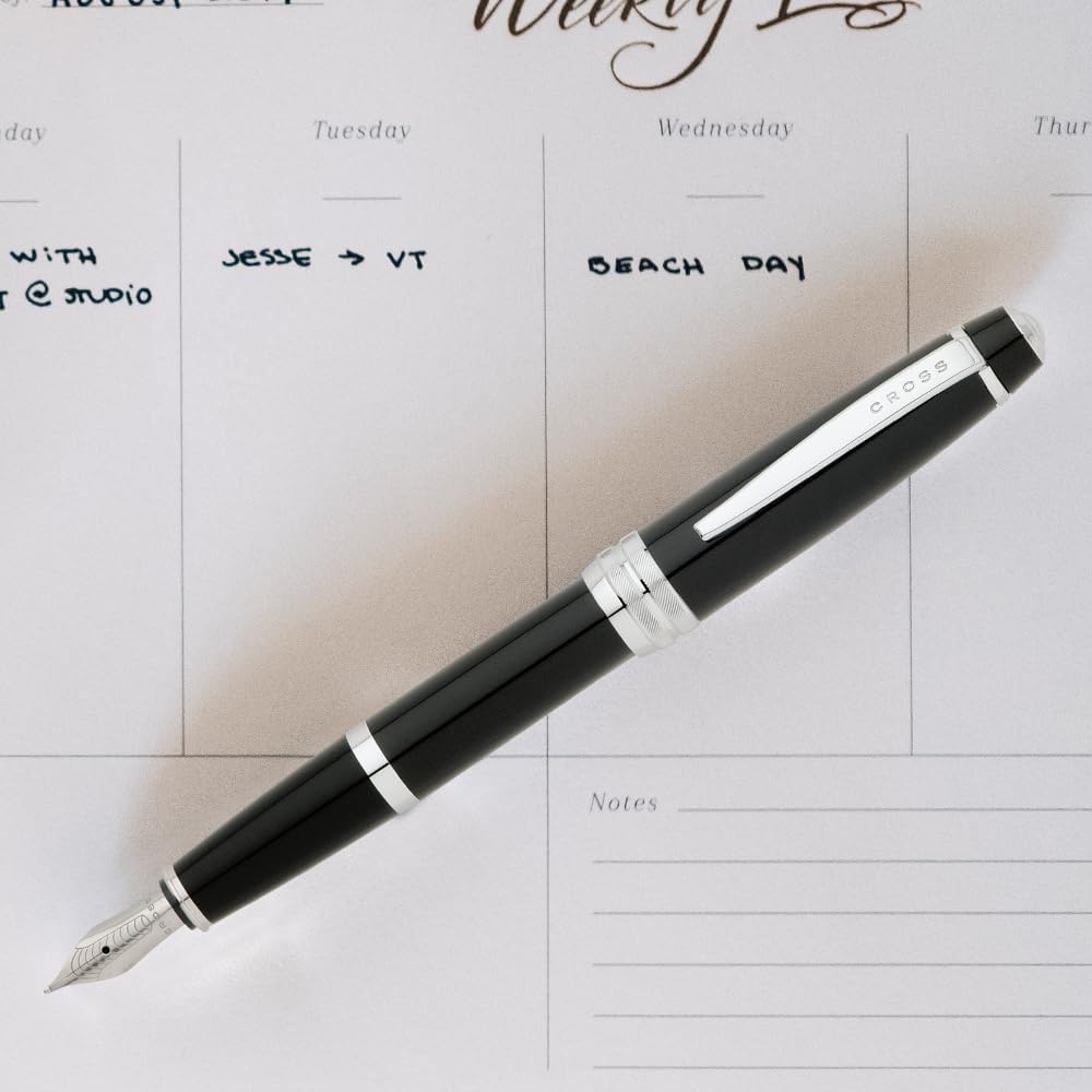 Cross Bailey Black Lacquer Medium With Stainless Steel Nib Self Serve S Fountain Pen
