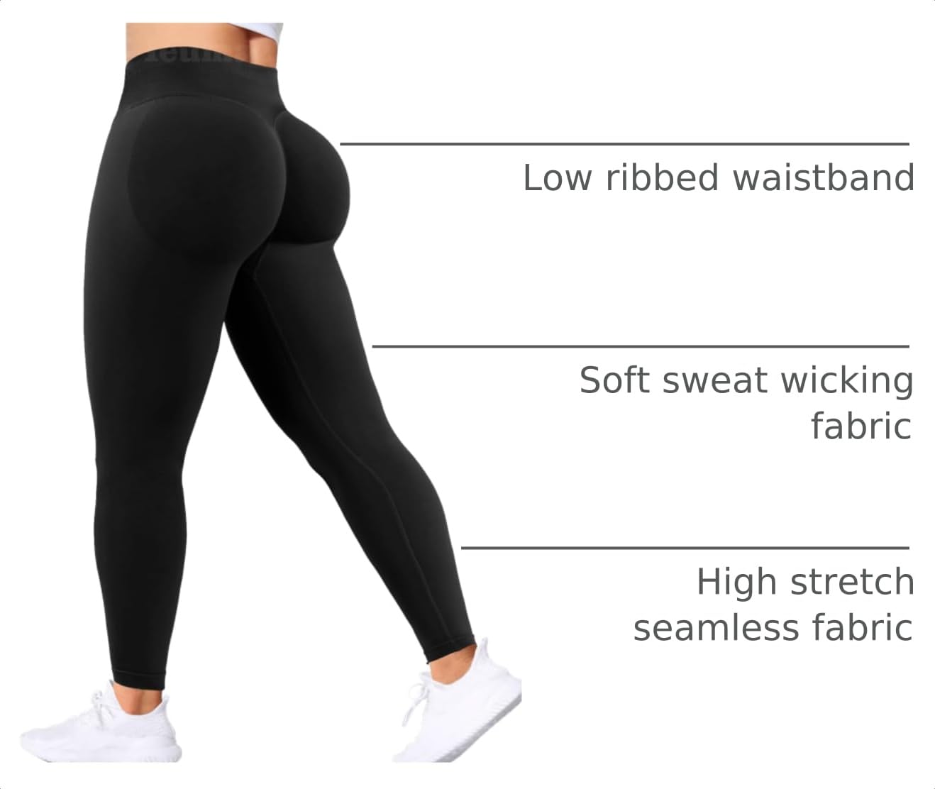 Ieumaz Scrunch Butt Lifting Leggings for Women Seamless Workout Yoga Pants