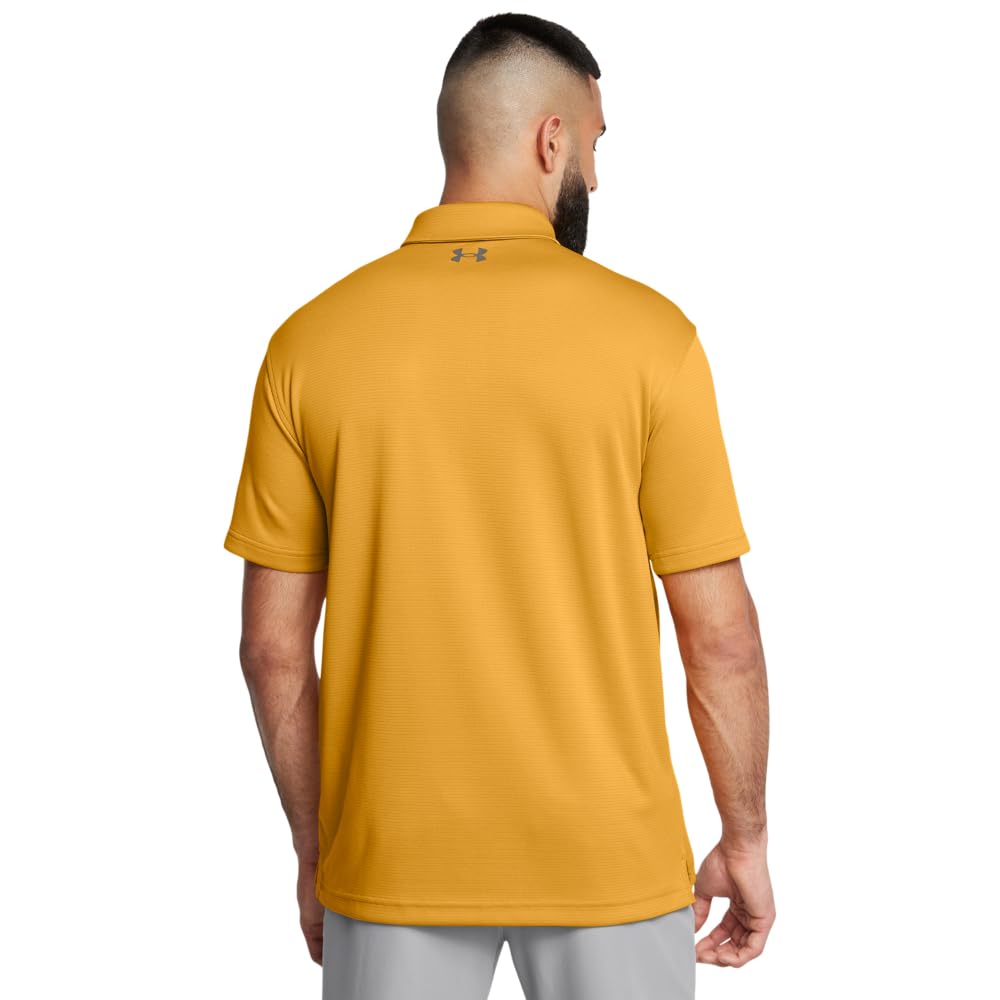 Under Armour Men's Tech Golf Polo, (711) Golden Yellow / / Pitch Gray, 3X-Large Tall