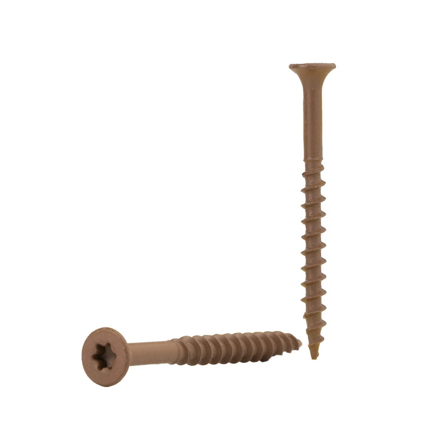 Nuvo Iron Deck Screws #8 x 2'' - 4000 Count, Brown