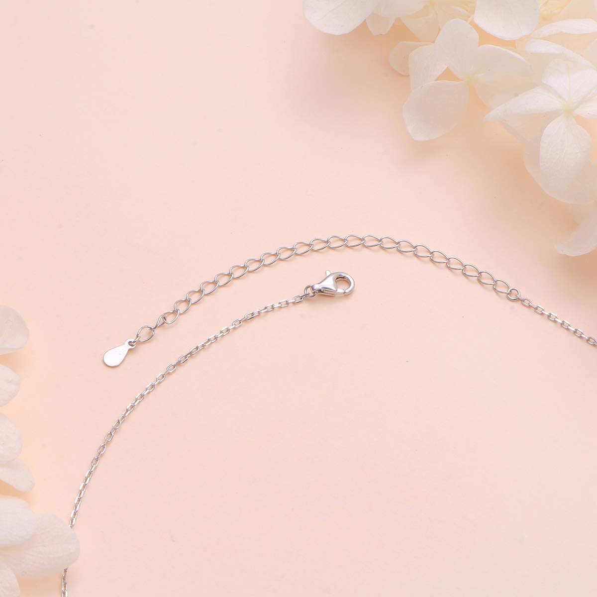 DAOCHONG Sterling Silver Triple Ball Choker Necklace - Dainty Three Beads Station Choker, Adjustable Minimalist Silver Ball Necklace for Women, Everyday Delicate Jewelry