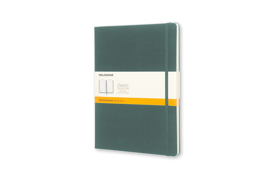 Moleskine Classic Notebook, Hard Cover, Ruled/Lined, XL (7.5" x 9.5"), Forest Green, 192 Pages