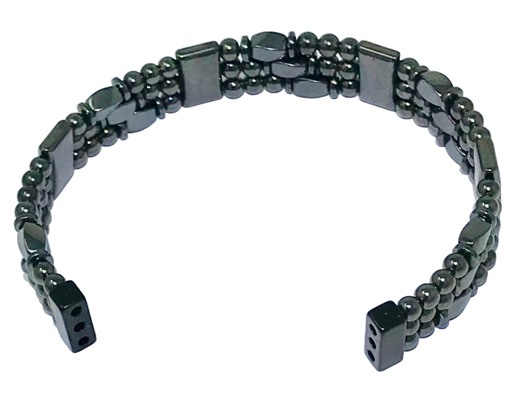 Tri-Power Magnetic Hematite Bracelet (8.75 Inches)
