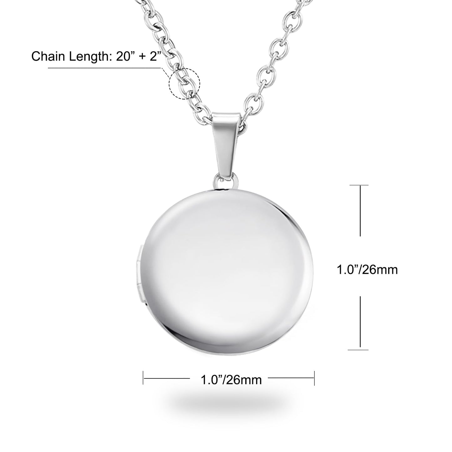 PHOCKSIN Silver Round Locket Necklace 12 Birth Flowers Personalized Necklace that Holds Pictures Customized Gifts Locket Necklaces as Birthday Presents