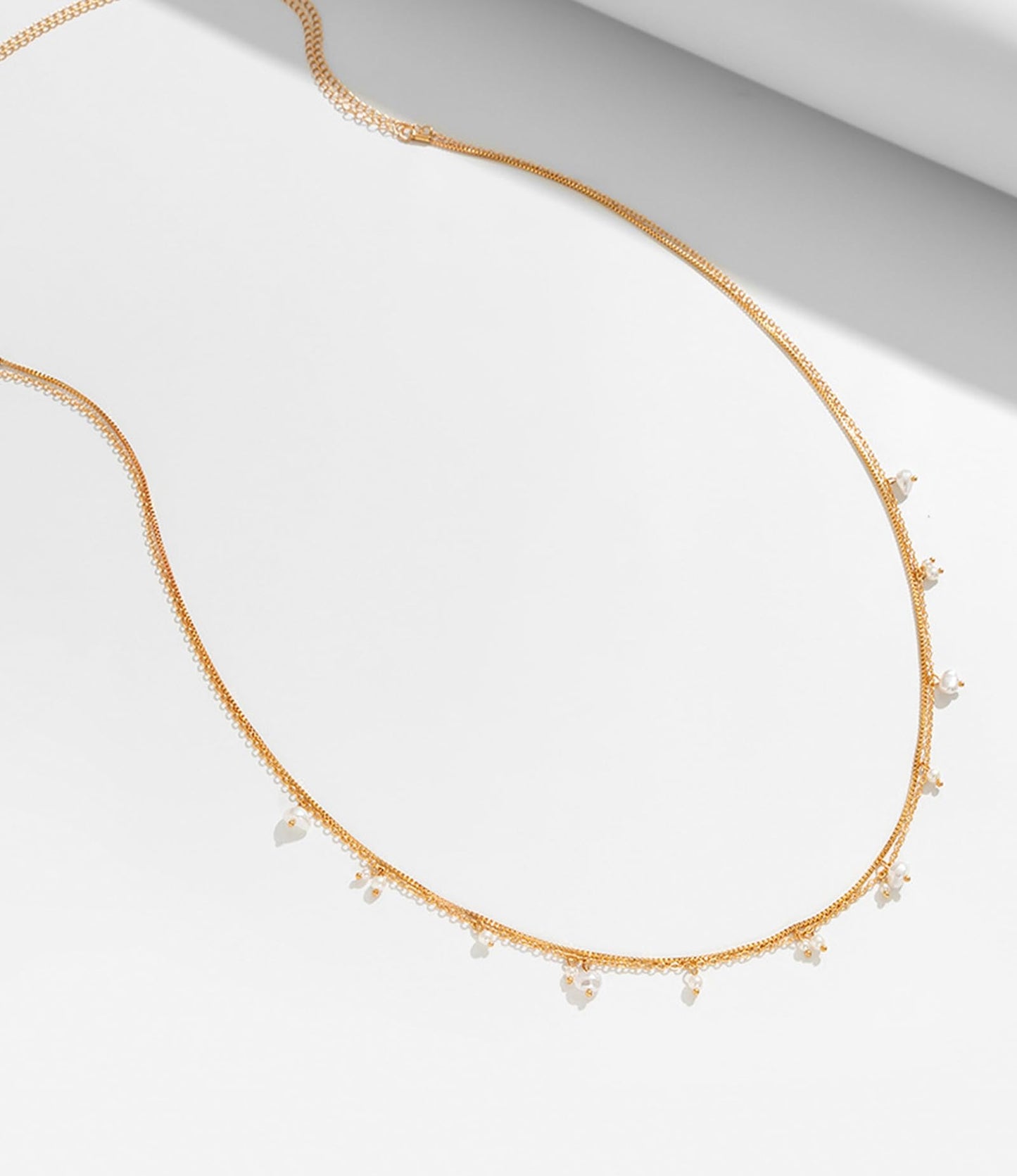 MODRSA Gold Belly Chain Waist Chain for Women - 2pcs, 37.4" (95cm), Pearl & Gold Alloy, Lobster Clasp, Wedding/Valentine's Day/Anniversary/Birthday