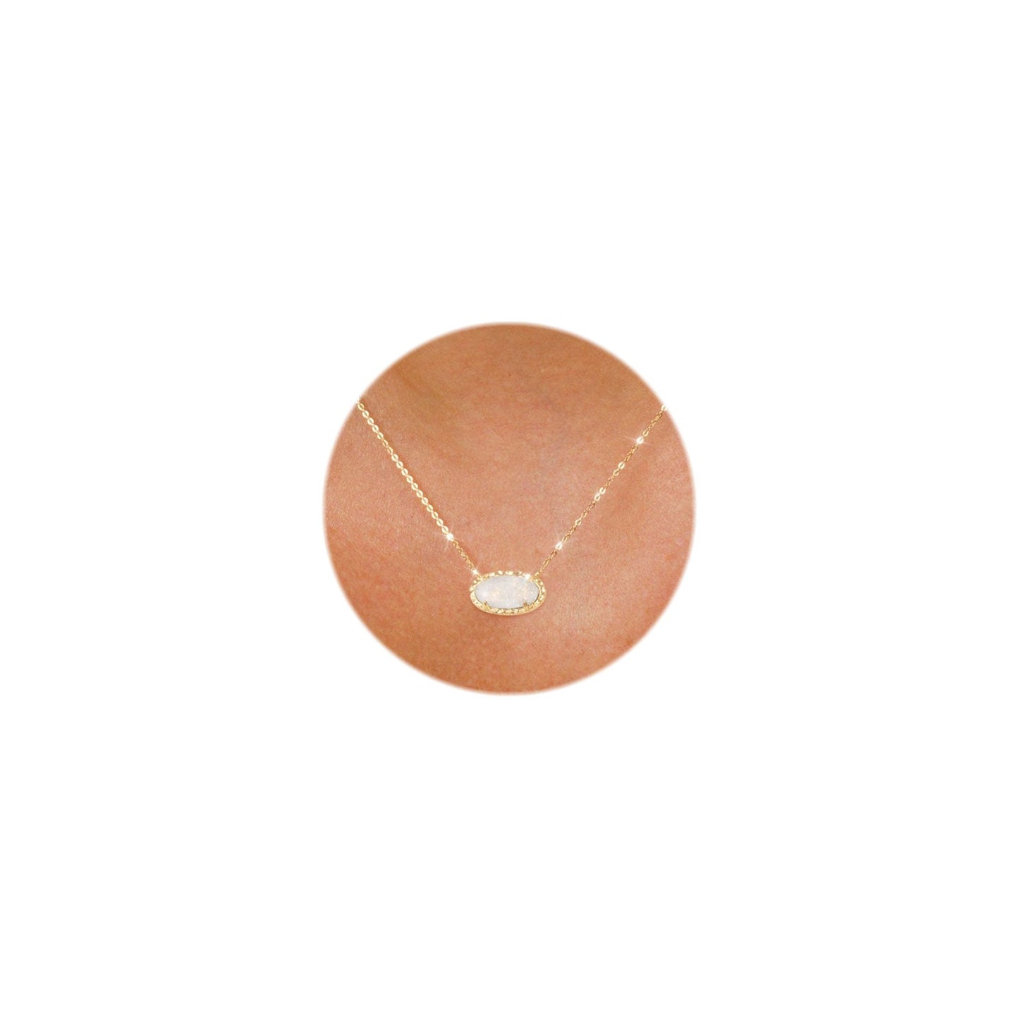 TLY Gold Necklace for Women 14k Gold Plated Dainty Gemstone Pendant Necklace Red Rose Quartz Black Emerald Green Blue Prom Choker Necklace Birthday Wedding Bridesmaid Necklace Mothers Day Jewelry gifts
