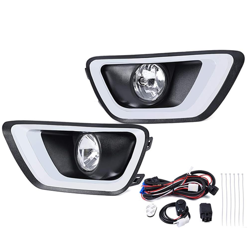 ALLGOOD Fog Lights w/Bulbs, Compatible with Chevy Colorado 2015-2019, Clear Lens Front Bumper Driving Fog Lamps w/Bracket+Switch