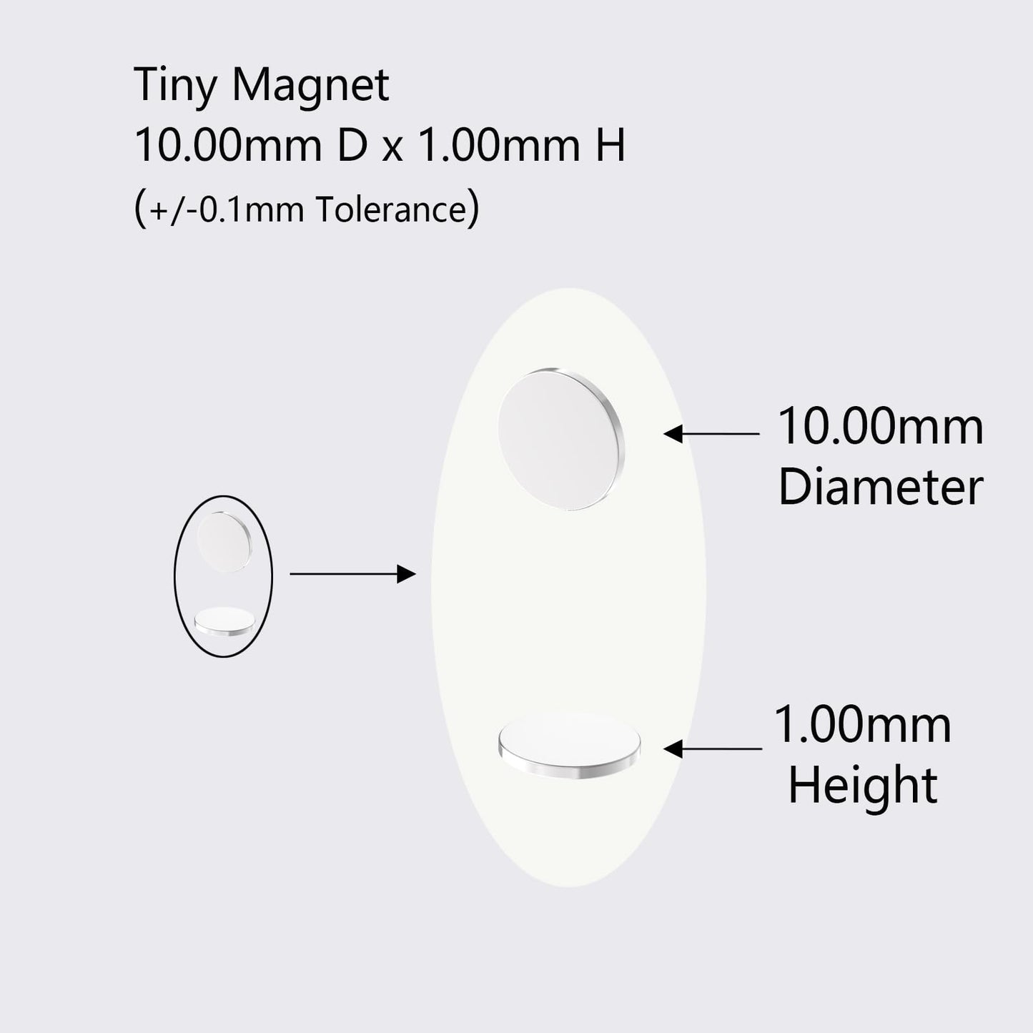 AplysiaTech N52-10x1mm - 150 Pack, Thin Magnet Permanent Disc 10x1mm Magnetic Round Magnet 10 * 1 mm Refrigerator Magnets, Fridge, Office, Whiteboard Magnets for Paper Crafts,Office, Kitchen