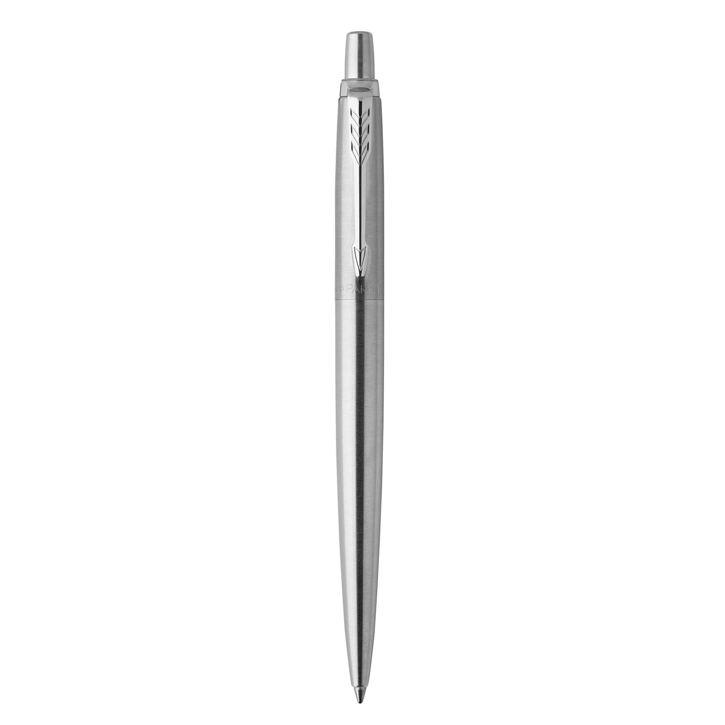 Parker Jotter Ballpoint Pen, Stainless Steel with Chrome Trim, Medium Point, Blue Ink - Smooth Writing, Sleek, Polished, Professional, Desk Essentials