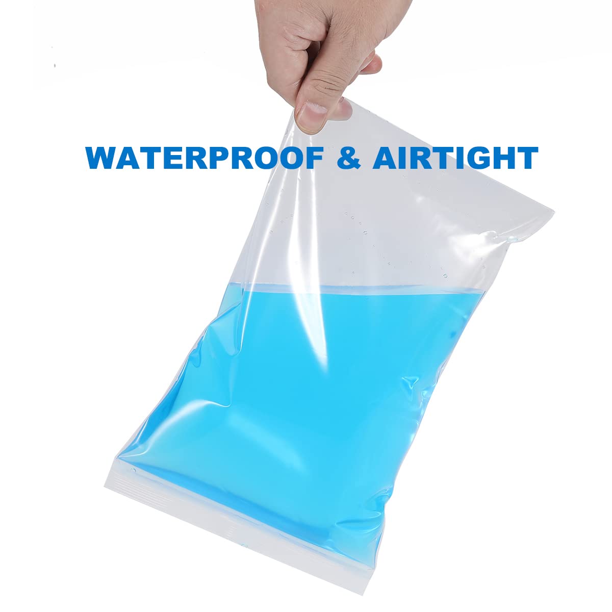 Somoga 50 PCS 10" x 13" Clear Thick 5 Mil Zip Poly Lock Plastic Bags Reclosable Zip Seal Bags Heavy-Duty Seed Food Storage Zipper Bag