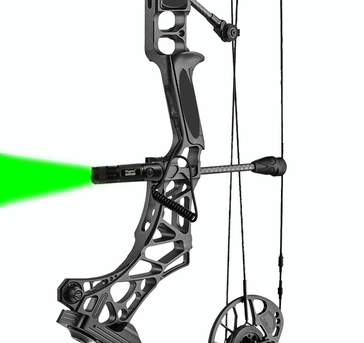 Elusive Wildlife Piglet Mini Archery Light Package – Bow-Mounted Hunting Light Kit with Green, Red & White Lights – Compact Adjustable Mount, Battery & Charger Included – for Hog & Predator Hunting