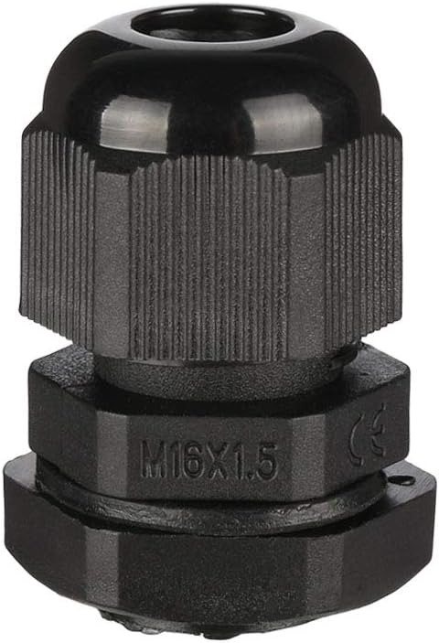 uxcell 10Pcs M16 Waterproof IP68 Nylon Cable Gland Joint Adjustable Locknut for 4mm-8mm Dia Cable Wire