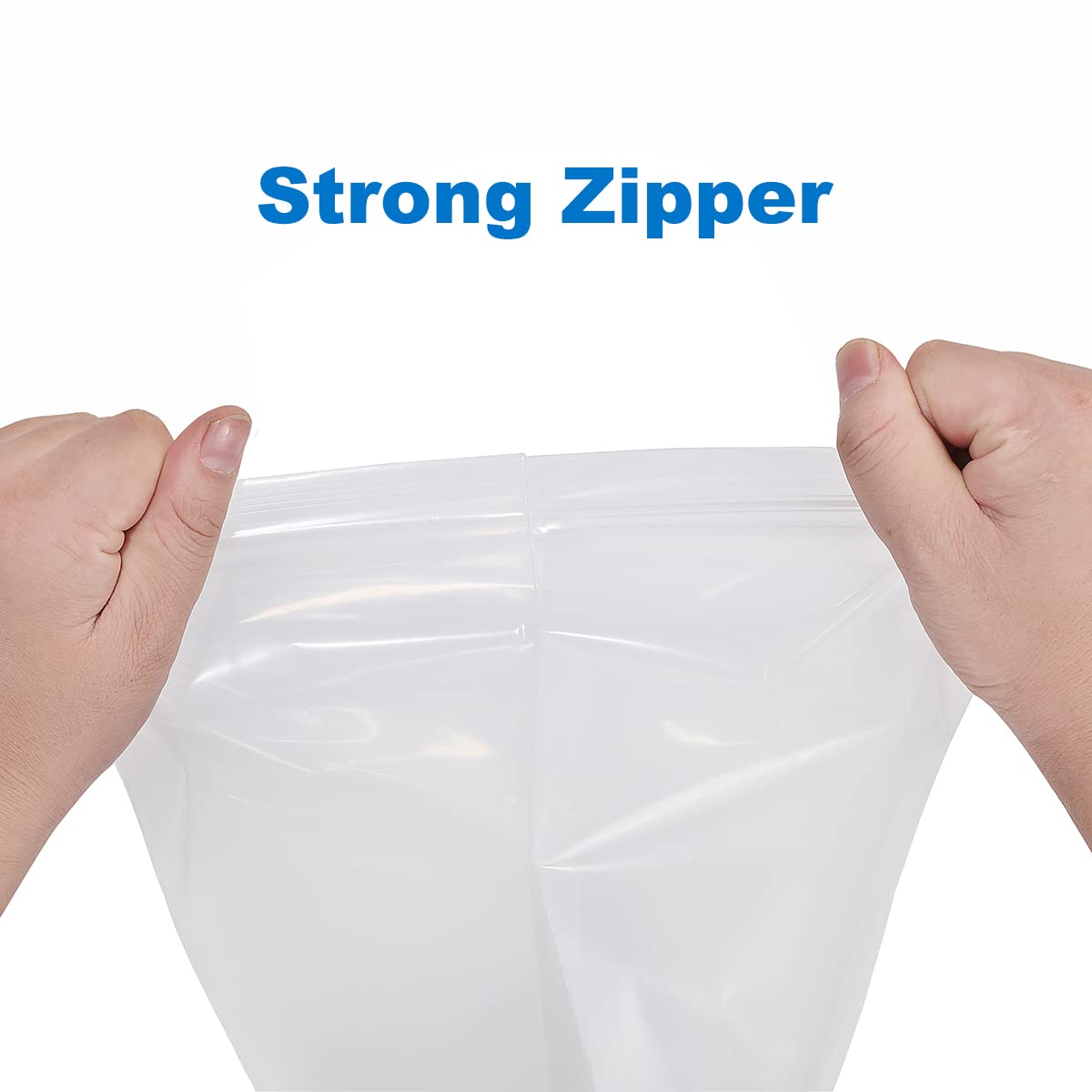 Somoga 50 PCS 10" x 13" Clear Thick 5 Mil Zip Poly Lock Plastic Bags Reclosable Zip Seal Bags Heavy-Duty Seed Food Storage Zipper Bag