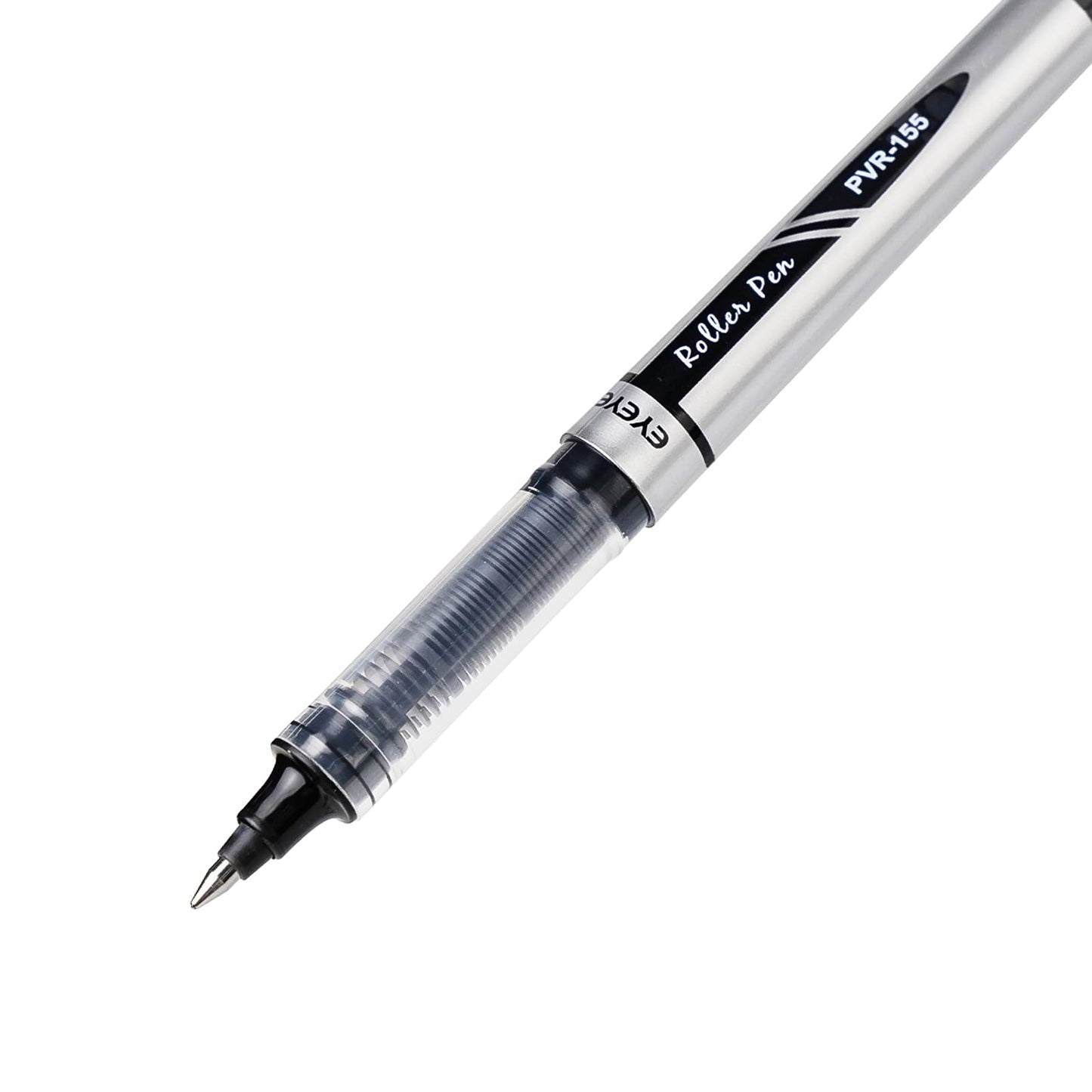 EYEYE 0.7mm Black Roller Ball Pens 25 Pack, Medium Point Rollerball Pen Quick Dry, Liquid Ink Pens Fine Point Smooth Writing Pens for Journaling, Note Taking, Office and School Supplies