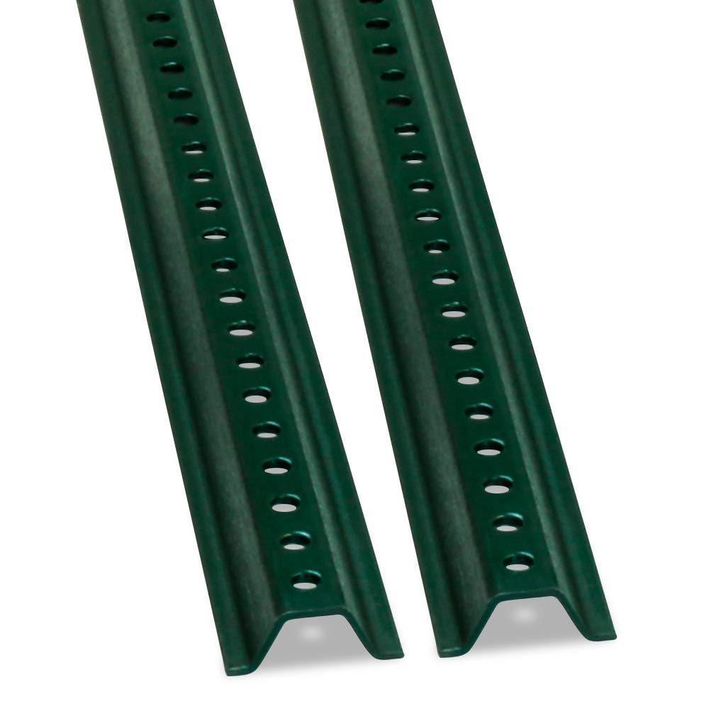 SmartSign - K-153-8M-2 U-Channel Sign Post, Medium Weight | 8' Tall Baked Enamel Steel Post - Pack of 2