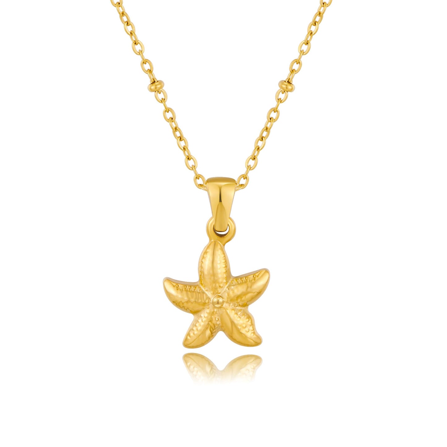 INNERDIVA Gold Starfish Necklace for Women Boho Necklaces Summer Beach Necklace Jewelry Present
